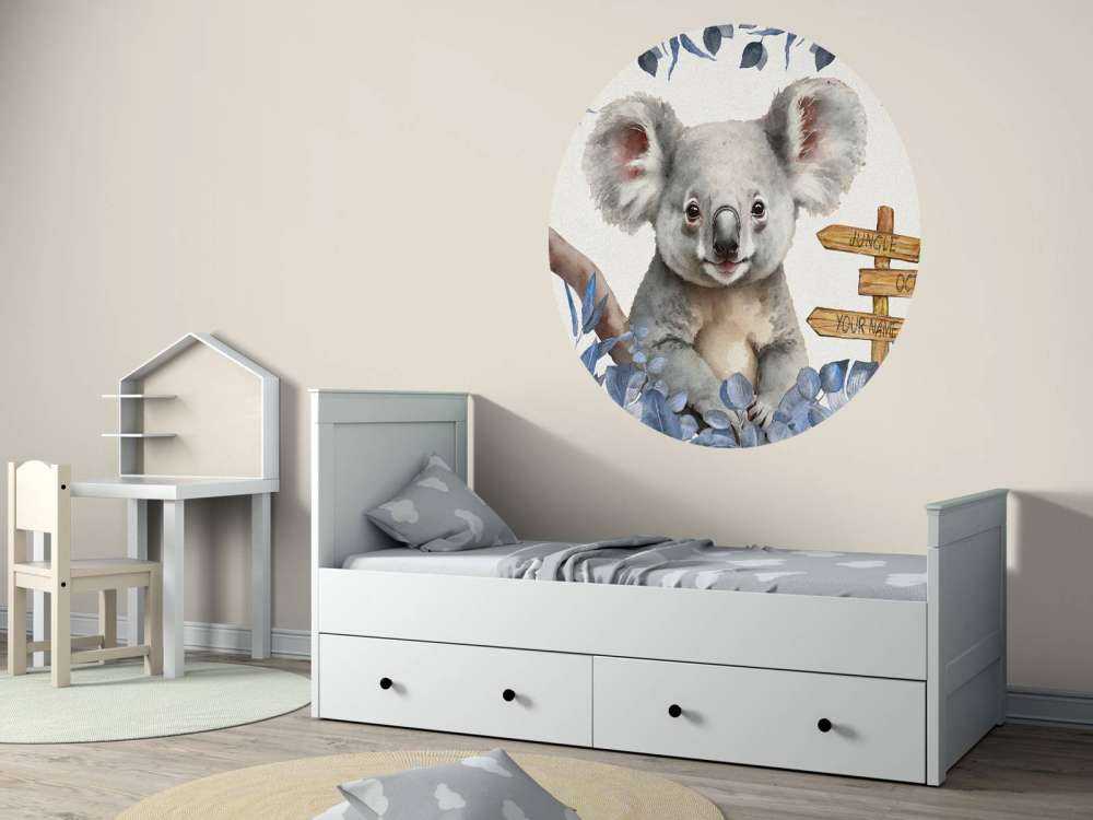 Baby koala in de jungle blauw