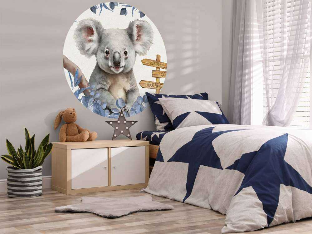 Baby koala in de jungle blauw