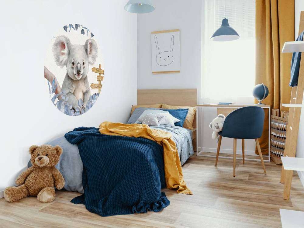Baby koala in de jungle blauw