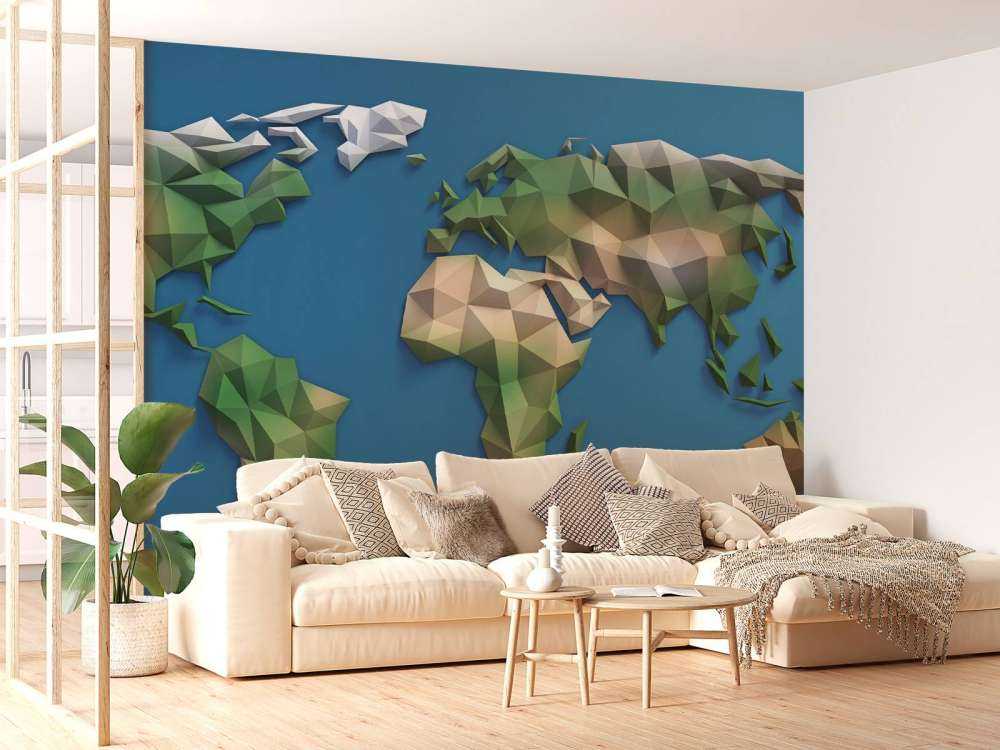 Wereldkaart in 3D