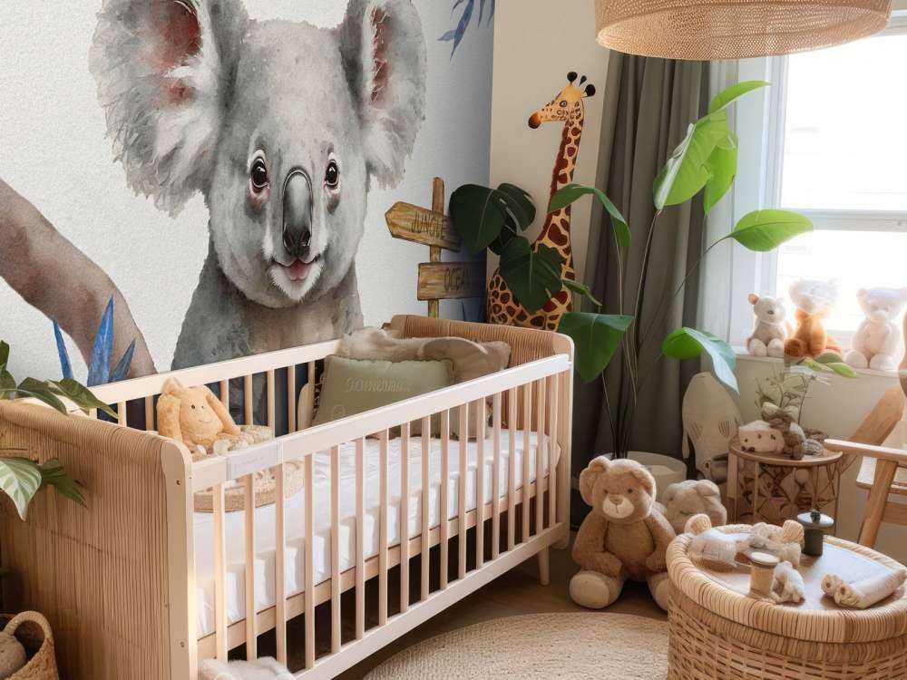 Baby koala in de jungle blauw