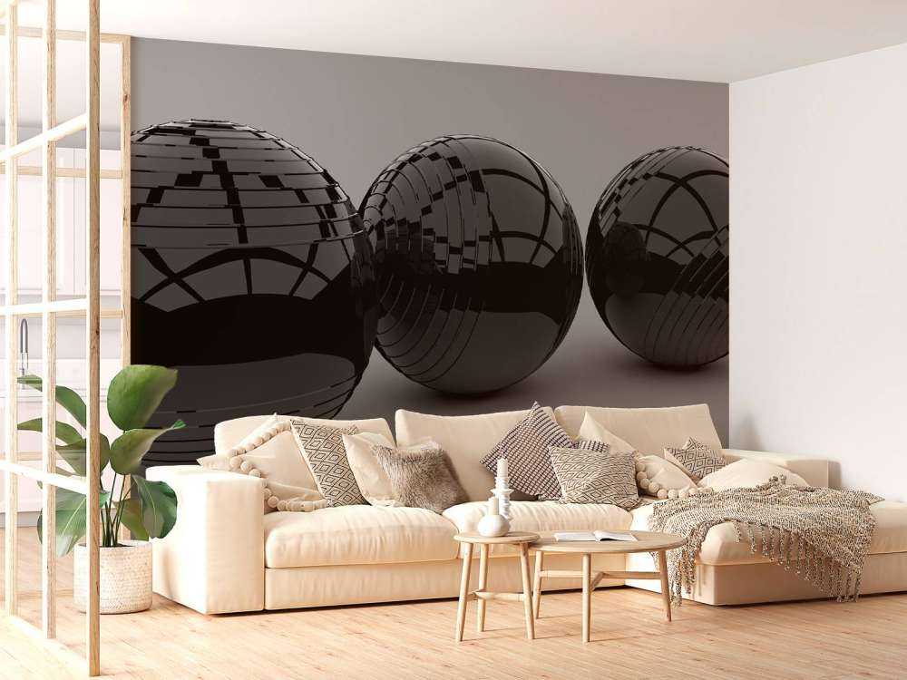 Glans zwarte ballen