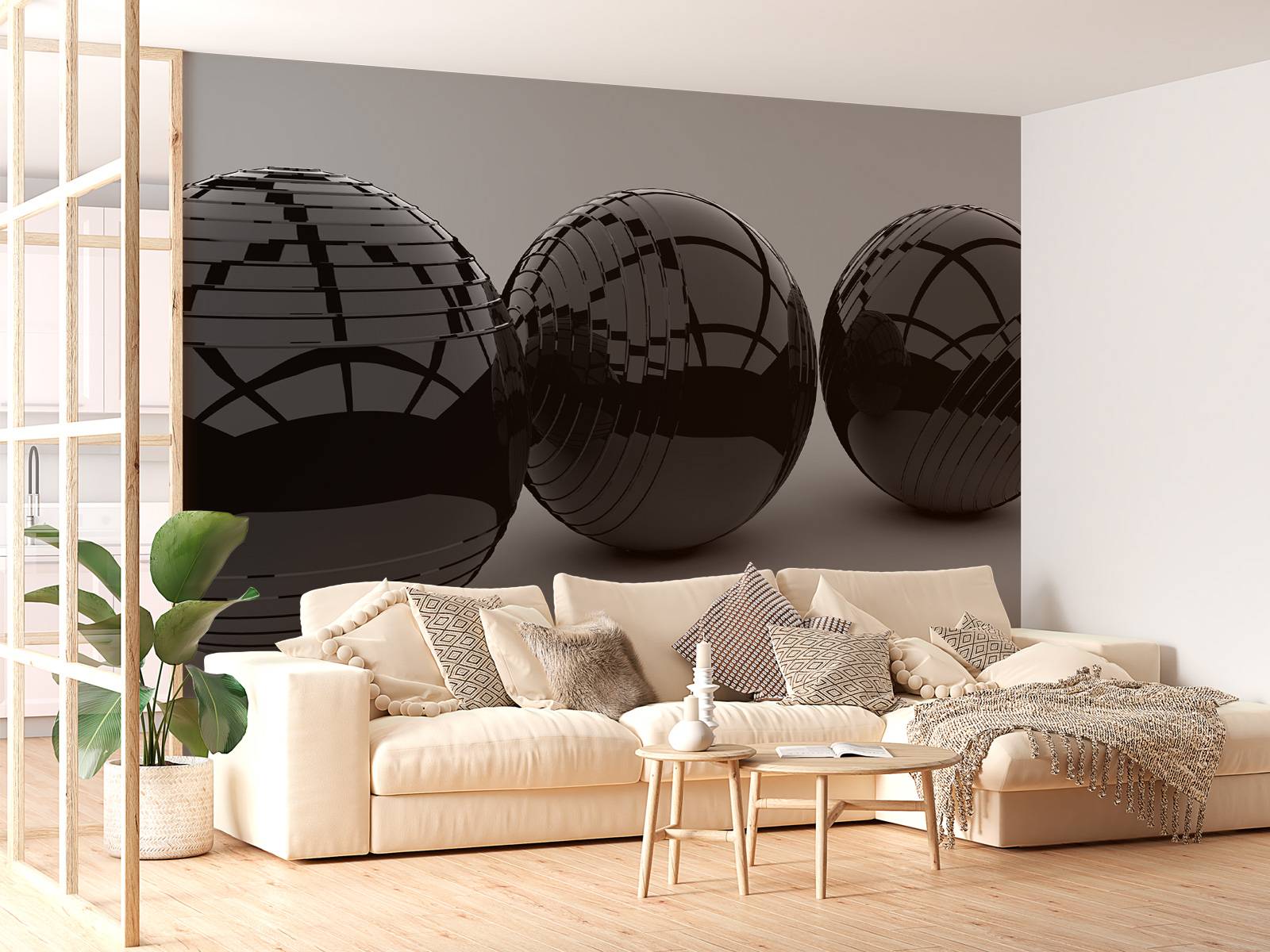 Glans zwarte ballen