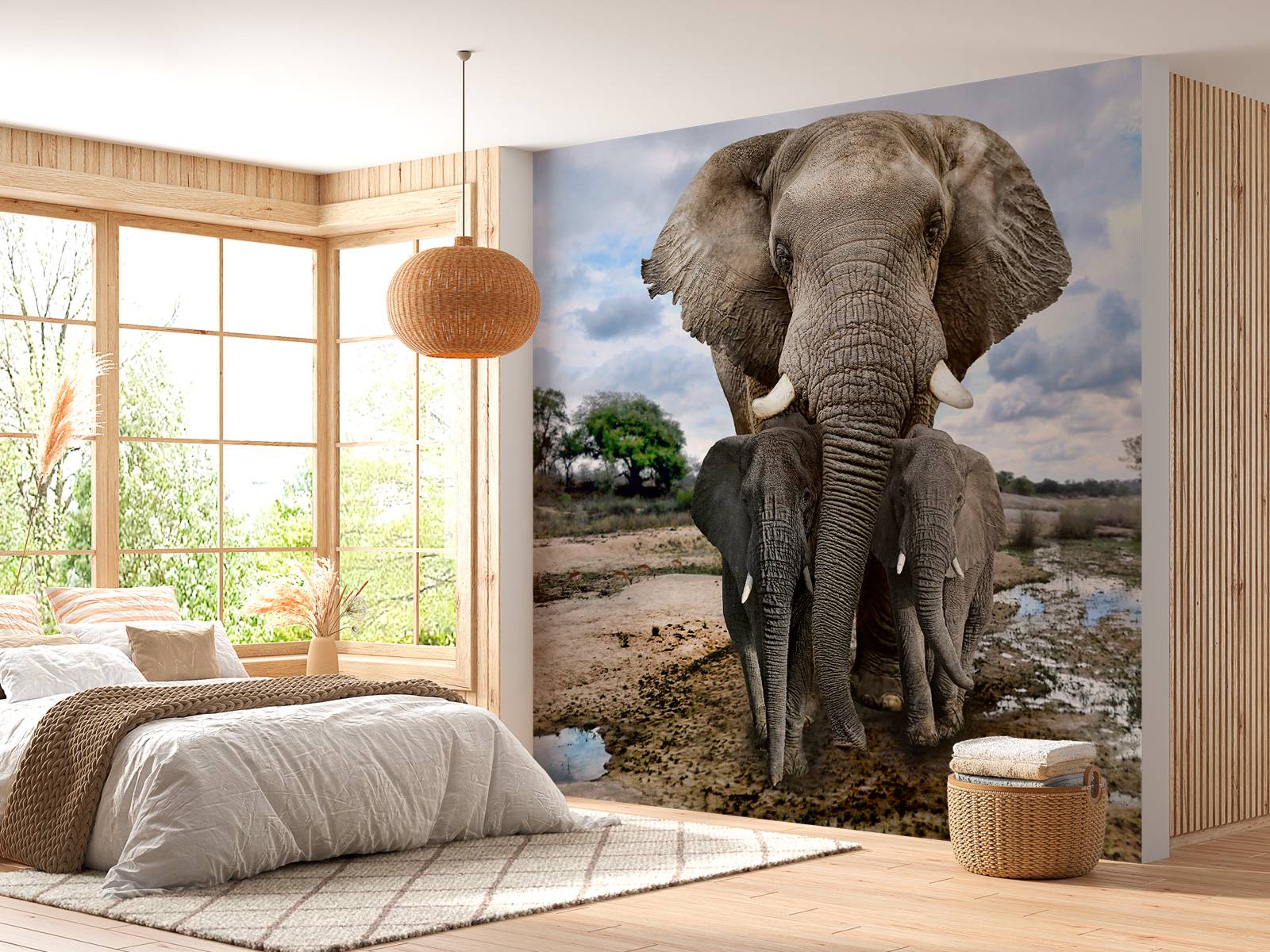Olifant met kinderen