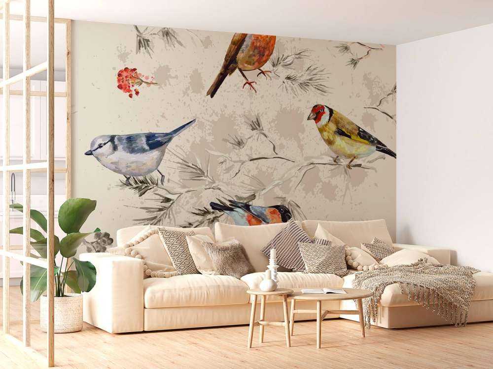 Kleurrijke vogeltjes textuur
