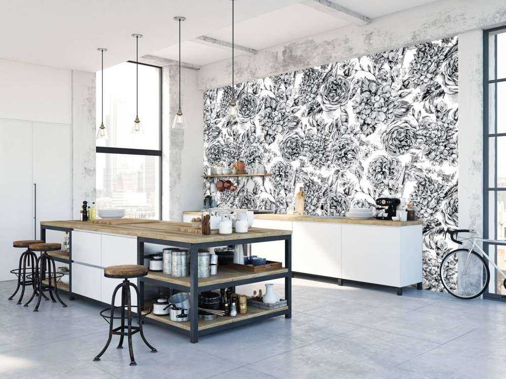 Zwart-Witte Bloementuin