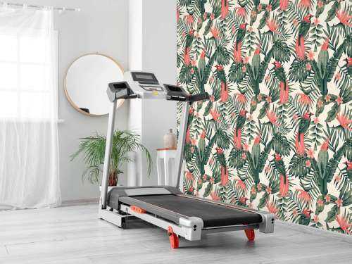 Tropische planten, bloemen en vogels 