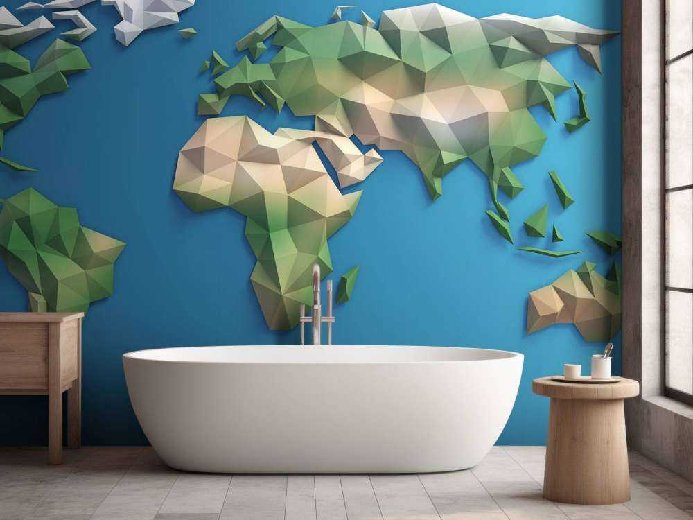 Wereldkaart in 3D
