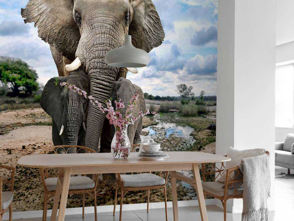 Olifant met kinderen