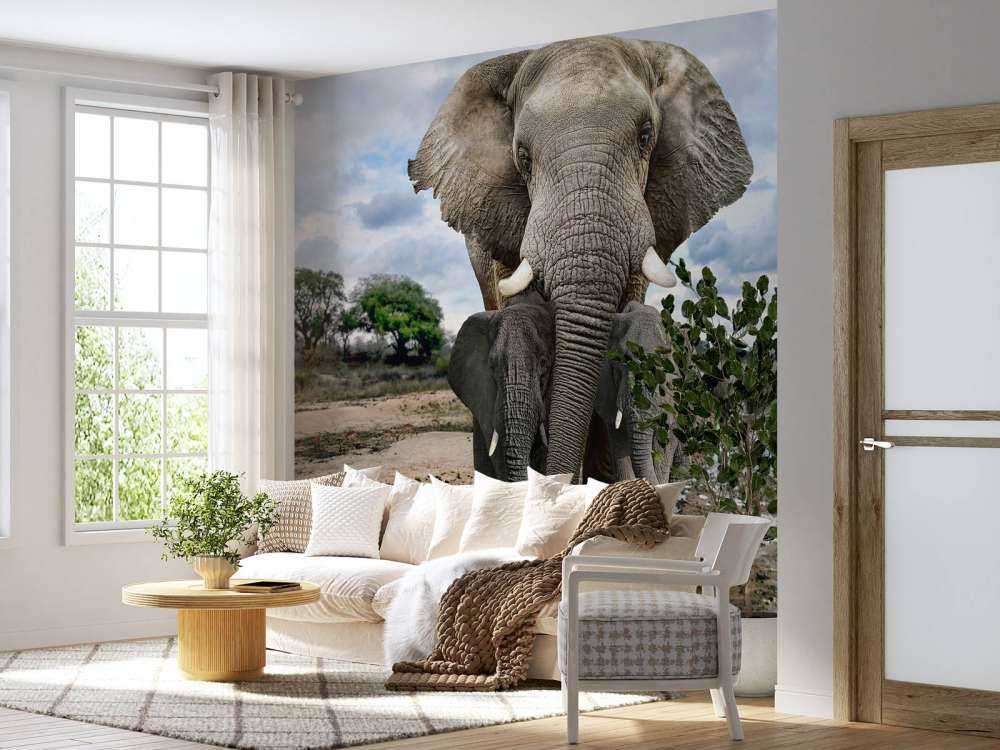 Olifant met kinderen
