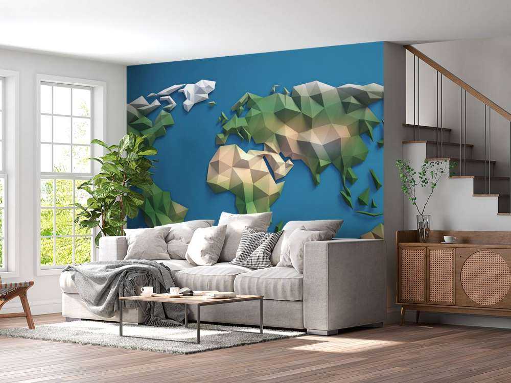 Wereldkaart in 3D