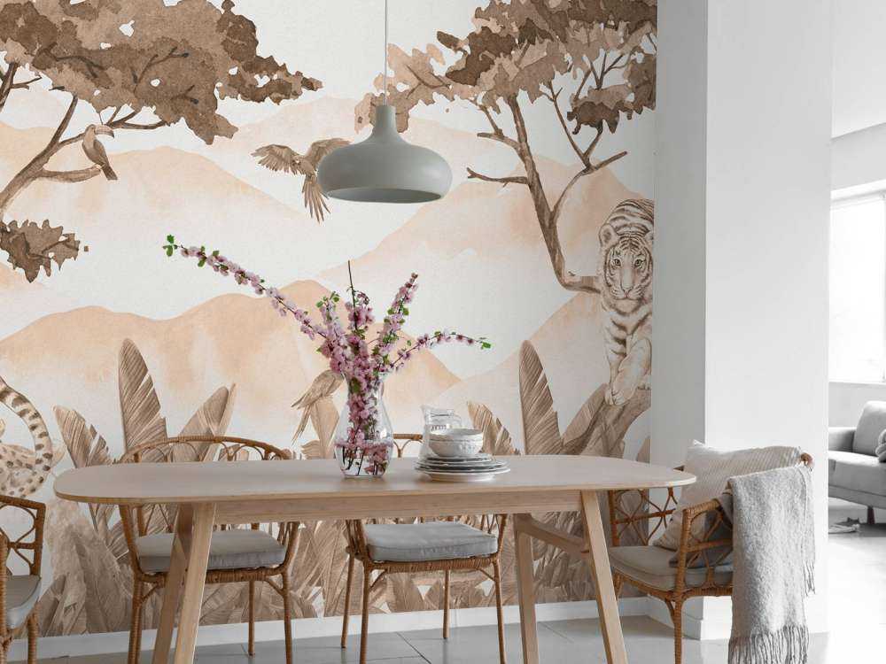 Roofdieren in de jungle taupe