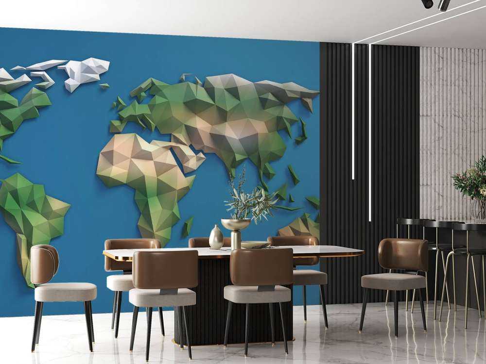 Wereldkaart in 3D