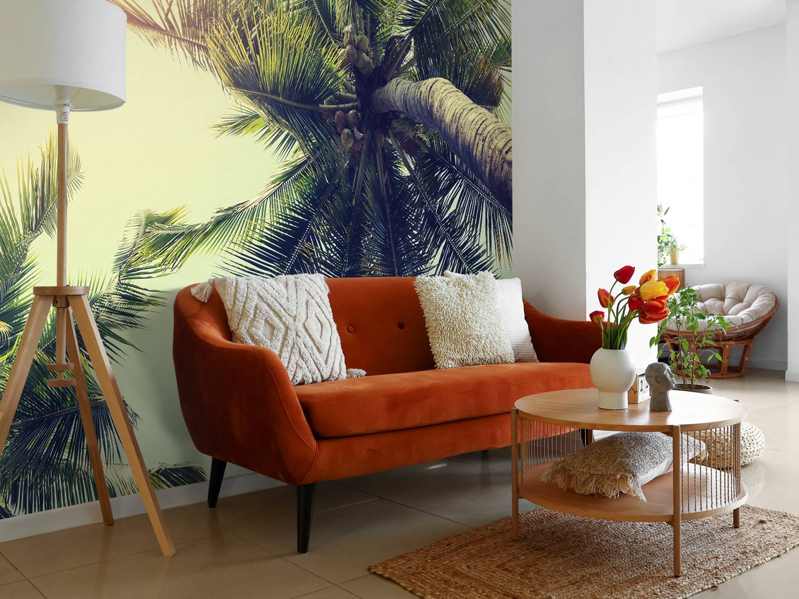 Palmboom Bladeren Vintage