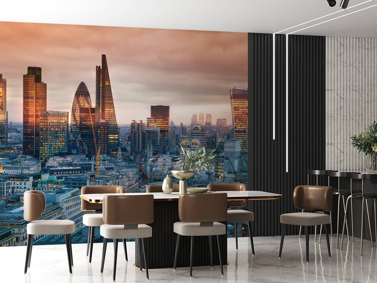 De skyline van Londen