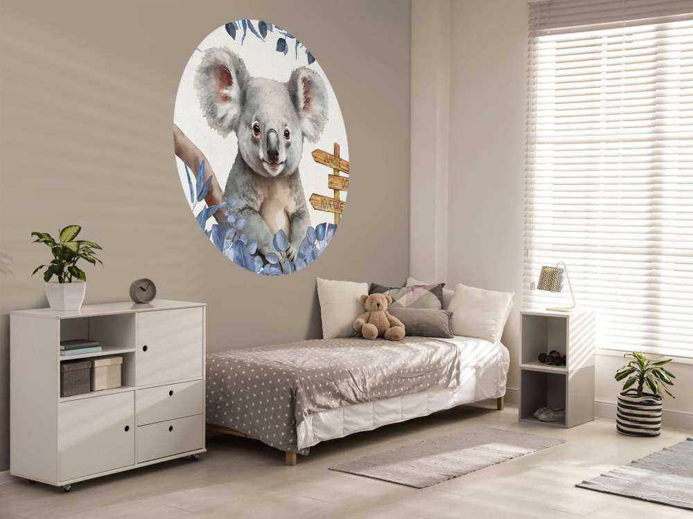 Baby koala in de jungle blauw